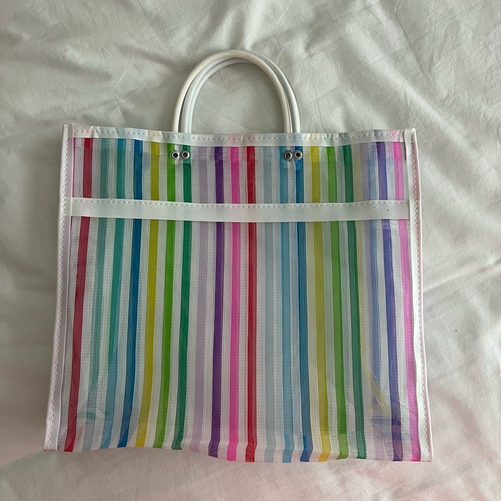 Colorful Striped Tote Bag
